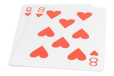 Kart dokuz beyaz arka planda izole edilmiş.