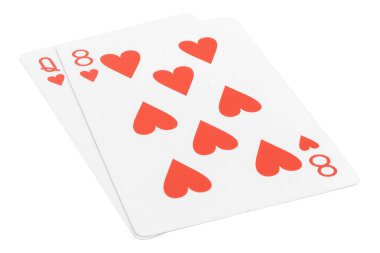 Kart dokuz beyaz arka planda izole edilmiş.