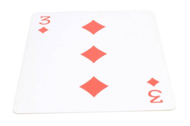 beyaz arka planda izole kart kumar