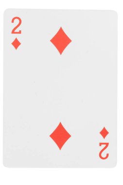 beyaz arka planda izole kart kumar