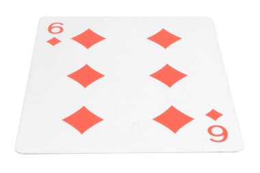 beyaz arka planda izole kart kumar