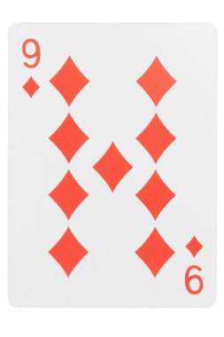 beyaz arka planda izole kart kumar