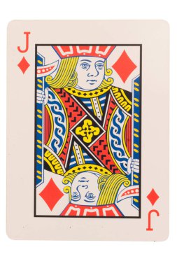 beyaz arka planda izole kart kumar