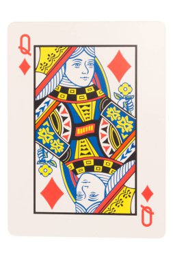 beyaz arka planda izole kart kumar