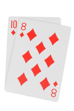 beyaz arka planda izole kart kumar