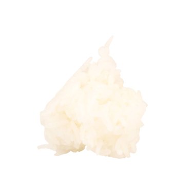 Yasemin pirinç beyaz arka plan üzerinde izole