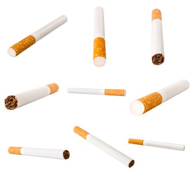 Sigara tek beyaz arka plan üzerinde izole.