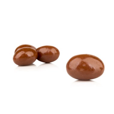 Çukulata yığını dokusu beyaz üzerine izole