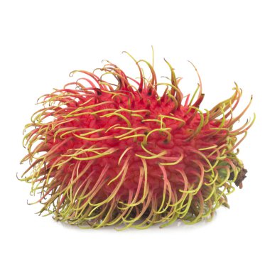 Rambutan beyaz arkaplanda izole edildi.