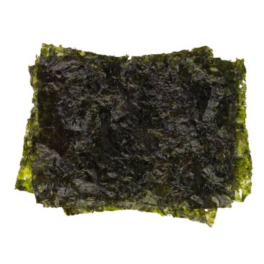 Beyaz arkaplanda yosun izole edilmiş.