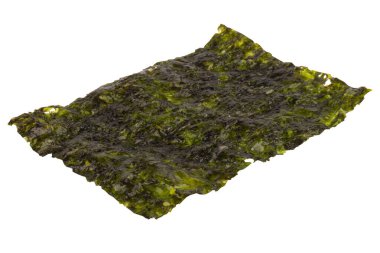 Beyaz arka planda Kore yosunları.