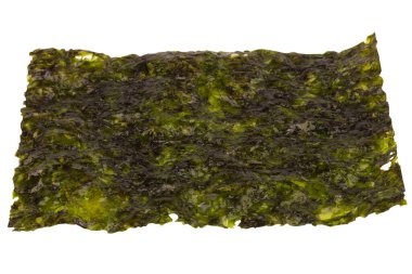 Beyaz arka planda Kore yosunları.