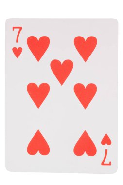 Kart oyunu beyaz oyunda şans yedi kupa.