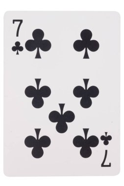 Kağıt oyunu beyaz oyun şansı yedi kulüpte.