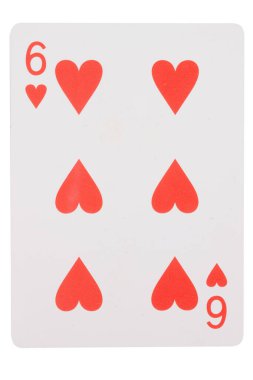 Kağıt oyunu beyaz oyunda şans altı kupa.