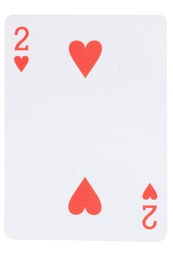 Kağıt oyunu beyaz oyunda şans iki kupa.