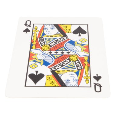 Kağıt oyunu beyaz oyun, şans kraliçesi maça.