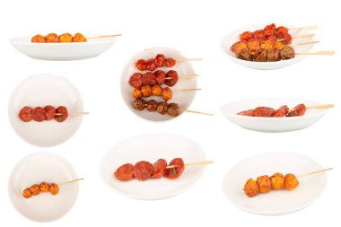 Beyaz Arkaplanlı Tayland Köfteleri.