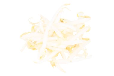 Beyaz Arkaplanda Fasulye filizi Yığını.