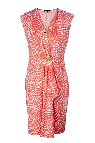 Dress Isolated Close Colorful Elegant Stylish Sleeveless Red Summer Dress — Stock Photo, Image