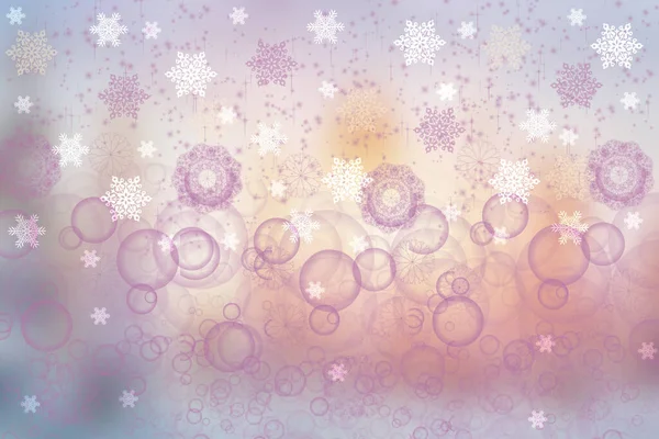 要旨ピンクと白のボケが輝く星で お祝いの繊細な冬のクリスマスやハッピーニューイヤーの背景をぼやけている あなたのデザインのためのスペース カードコンセプト — ストック写真