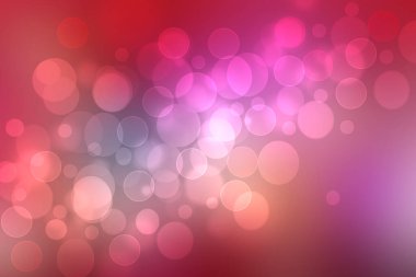 Soyut şenlik, bulanık kırmızı pembe mor arka plan. Düğün kartı veya Sevgililer Günü için açık pembe ve beyaz Bokeh daireleri. Romantik desenli arka plan. Tasarımın için de yer var. Kart kavramı.