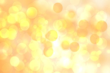 Soyut bulanık taze bahar ışığı hassas pastel sarı bokeh arkaplan dokusu parlak dairesel yumuşak renkli ışıklar. Güzel arkaplan illüstrasyonu.