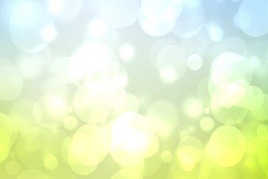 Soyut taze yeşil ışık ve sarı pastel bahar veya yaz bokeh arkaplanı. Güzel doku.