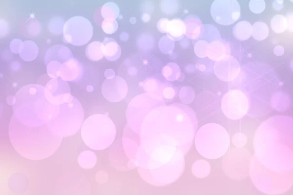 要旨鮮やかな春の鮮やかな夏の光繊細なパステルブルーのピンクのボケと明るい柔らかい色の円とボケの光と星の背景色をぼかした カードコンセプト 美しい背景イラスト — ストック写真