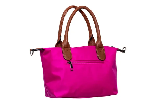 Stylische Damenhandtasche Eine Modische Weibliche Rosa Luxus Handtasche Isoliert Auf — Stockfoto