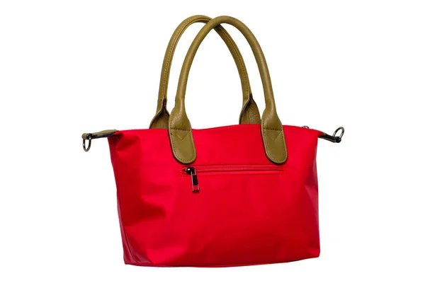 Stylische Damenhandtasche Eine Modische Weibliche Rote Luxus Handtasche Isoliert Auf — Stockfoto