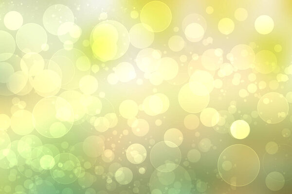 Abstract fresh delicate gradient green light and yellow pastel spring or summer bokeh background. Beautiful texture.