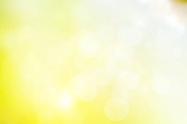 Soyut bulanık taze bahar ışığı hassas pastel sarı bokeh arkaplan dokusu parlak dairesel yumuşak renkli ışıklar. Güzel arkaplan illüstrasyonu.