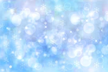 Parlak mavi ve beyaz bokeh ışıklı yıldız ile Soyut bulanık şenlikli hassas kış noel veya Happy New Year arka plan. Tasarımınız için alan. Kart konsepti.