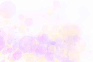 Abstract blurred fresh vivid spring summer light delicate pastel pink white yellow bokeh background texture with bright circular soft color lights and stars. Beautiful backdrop illustration.