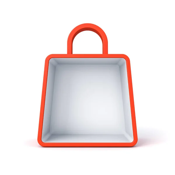 Blank Shopping Bag Display Display Κουτί Έκθεση Σταθεί Απομονωμένο Λευκό — Φωτογραφία Αρχείου