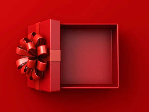 Всі Червоні Подарункові Коробки Відкриті Або Зверху Червона Подарункова Коробка — стокове фото