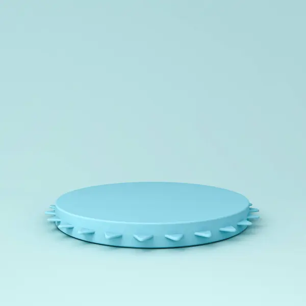 Minimal Unique Blue Modern Product Platform Pedestal Podium Isolated Blue Royalty Free Stock Images