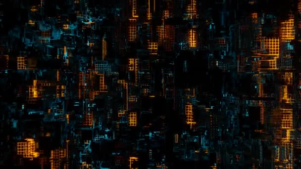 하이테크 Animated Futuristic Big Data Digital Background 어두운 배경의 디지털 — 비디오