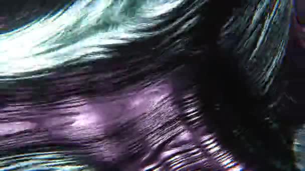 Buclă Abstractă Fără Sudură Aliaj Mercur Lichid Metal Ulei Lichid — Videoclip de stoc