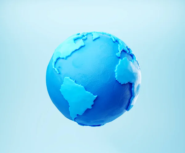 Världsvattendagen Miljövänligt Koncept Plastin Tecknad Film Jorden Världsmiljöns Dag Bakgrund — Stockfoto