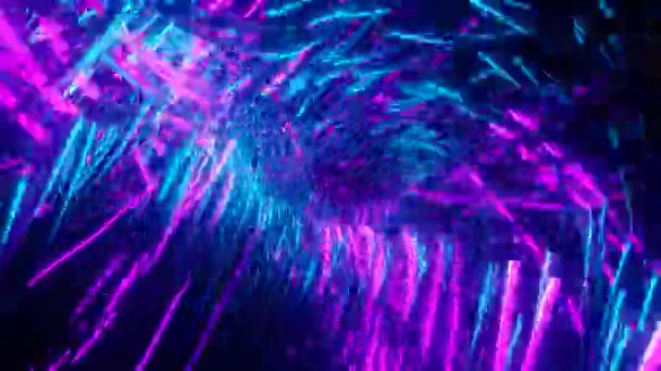 Abstrato Neon Cores Sem Costura Loop Fundo Com Roxo Azul — Vídeo de Stock