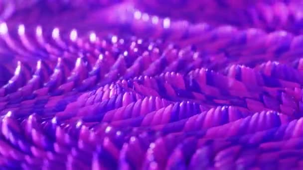 Seamless Loop Vibrant Neon Colors Waves Created Flowing Particles Scales — Stock video