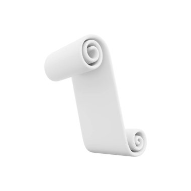 Nokta sembollü üç boyutlu bir rulo kağıt. 3d kağıt rulosu