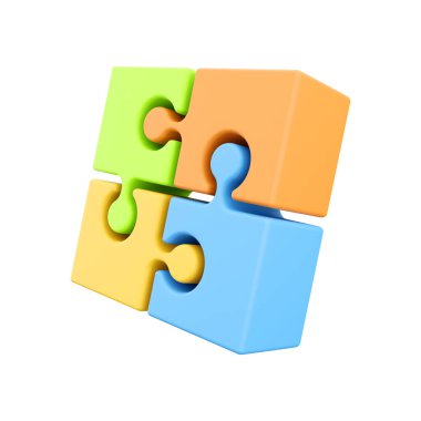 3 boyutlu yapboz hazırlıyorum. Yer bulmacası. Bulmacanın parçaları. Beyaz arkaplanda 3 boyutlu nesne izole edildi. 3 Boyutlu Yapboz simgesi hazırlanıyor