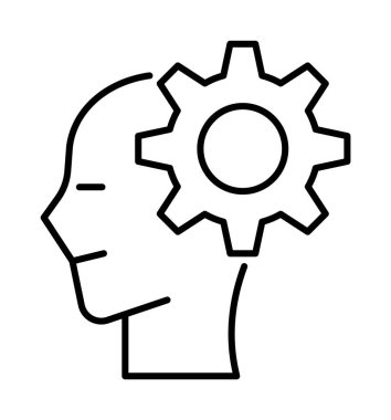 Ai, artificial, configuration vector icon on transparent background. Outline Ai, artificial, configuration vector icon.