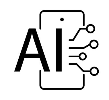 Ai, artificial, artificial intelligence vector icon on transparent background. Outline Ai, artificial, artificial intelligence vector icon.