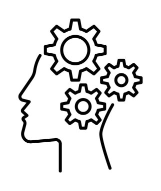 Ai, artificial, brain vector icon on transparent background. Outline Ai, artificial, brain vector icon.