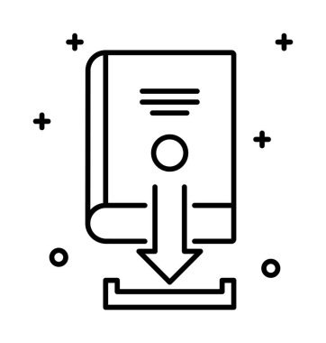 Ebook vector icon on transparent background. Outline Ebook vector icon.