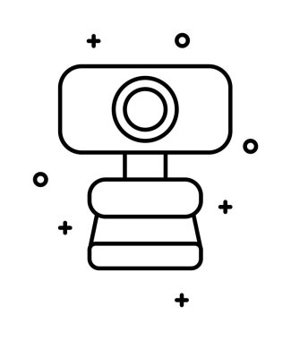 Caamera, line vector icon on transparent background. Outline Caamera, line vector icon.